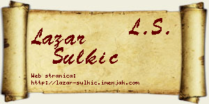 Lazar Šulkić vizit kartica